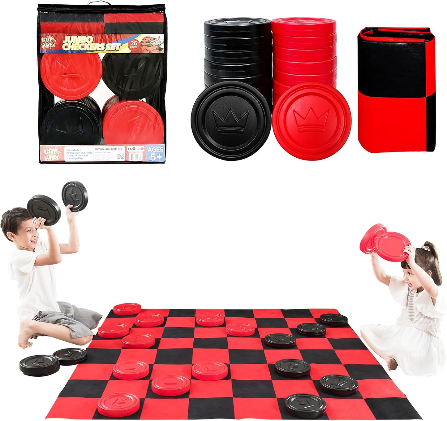Giant checkers yard game rental dimensions and setup
