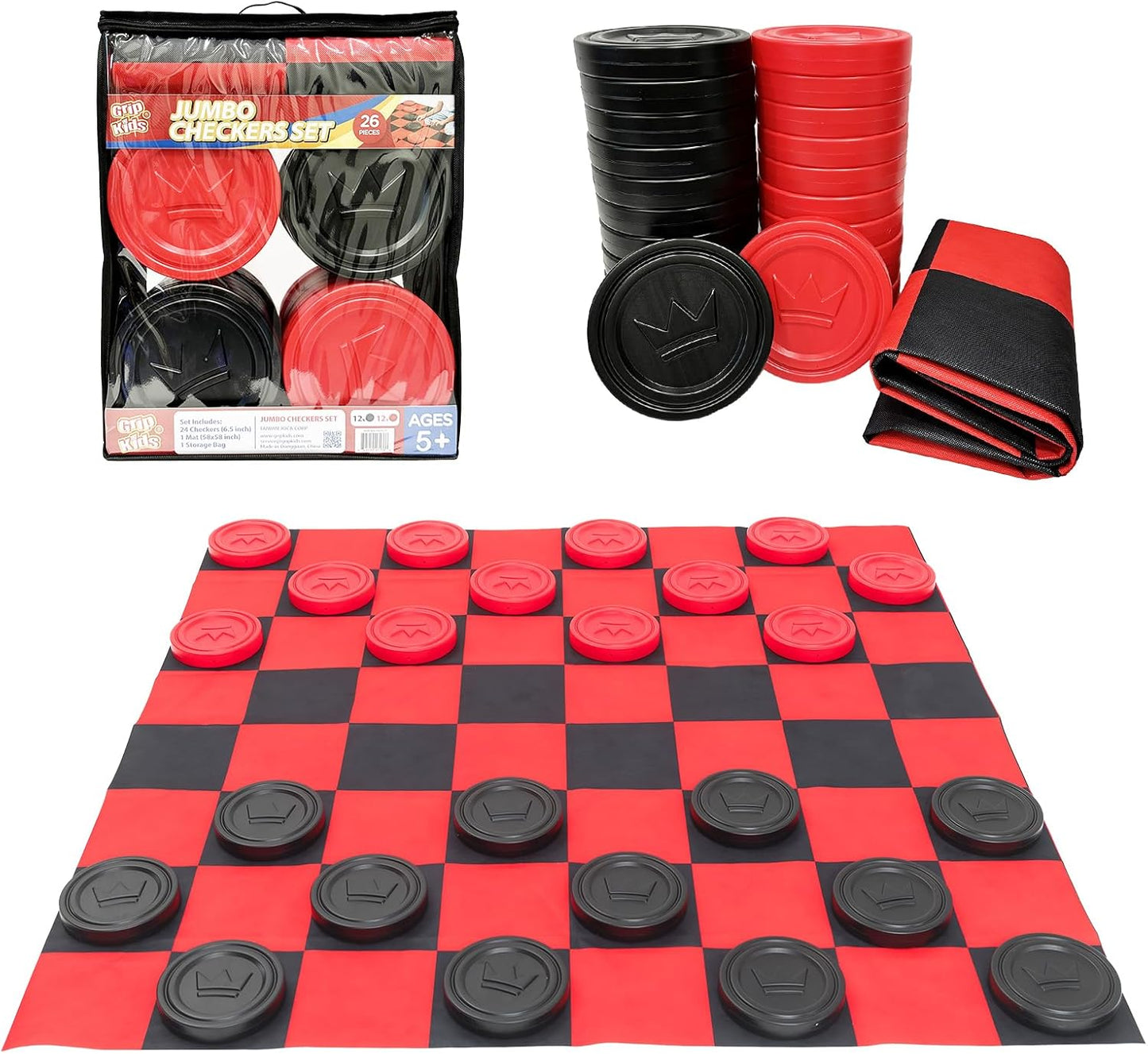 Giant checkers yard game rental – oversized outdoor party game Concord NC