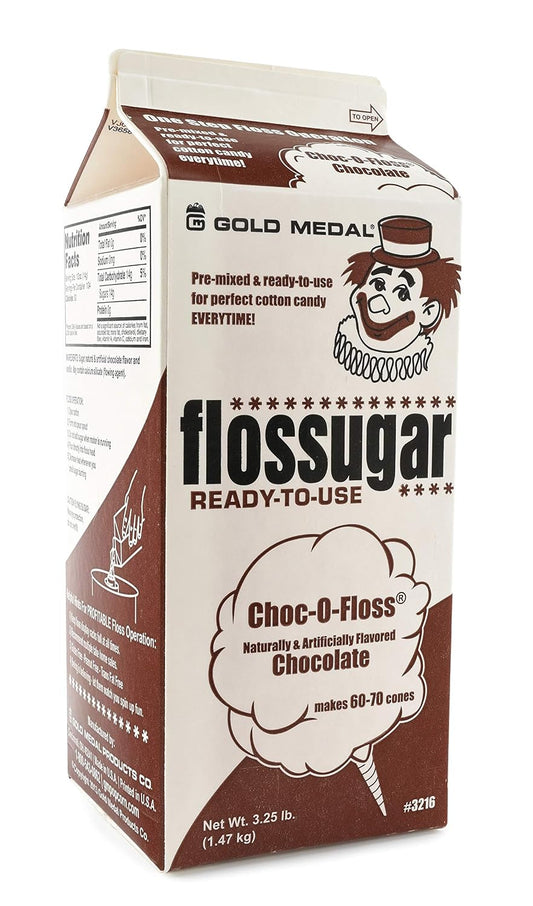 Chocolate Cotton Candy Floss Sugar – 3.25 lb Carton