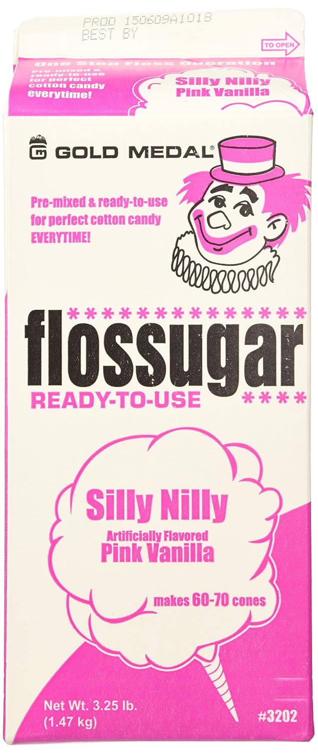 Pink Vanilla Cotton Candy Floss Sugar – 3.25 lb Carton