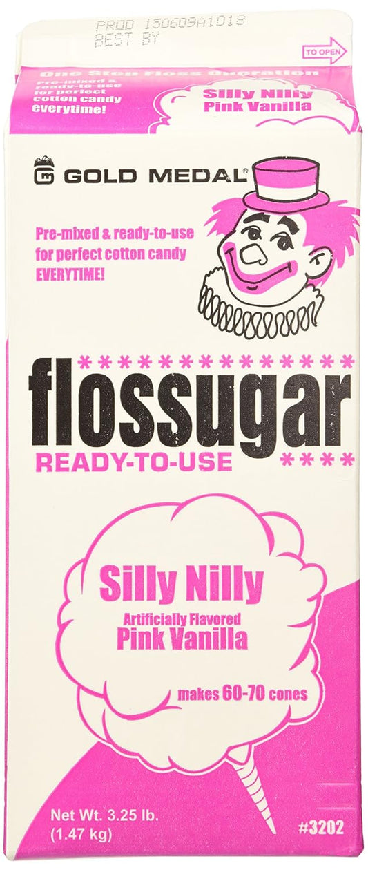 Pink Vanilla Cotton Candy Floss Sugar – 3.25 lb Carton