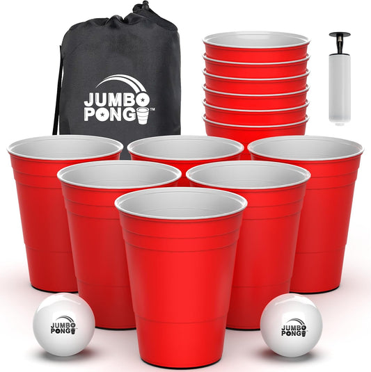 Jumbo pong yard game rental – giant party pong set Concord NC