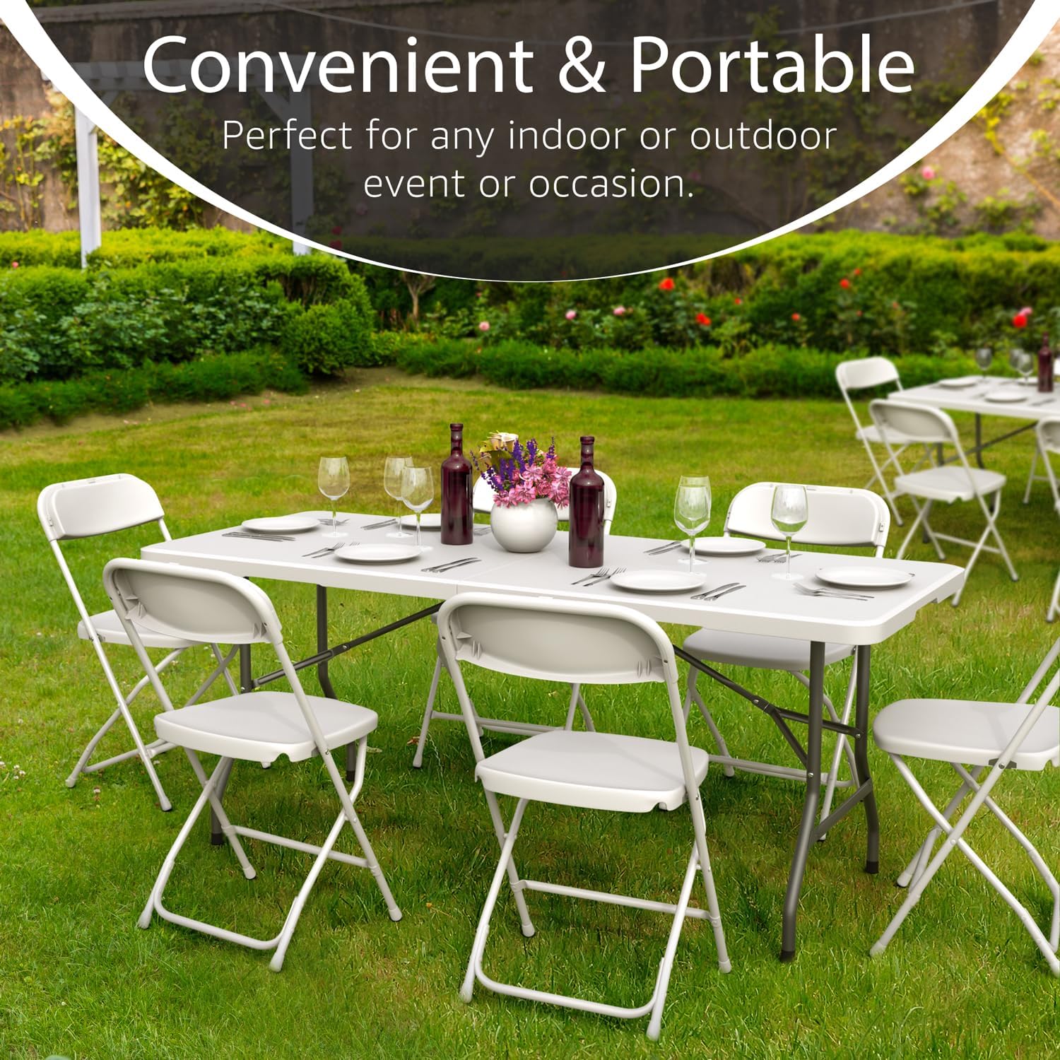 6ft folding table rental dimensions and seating capacity