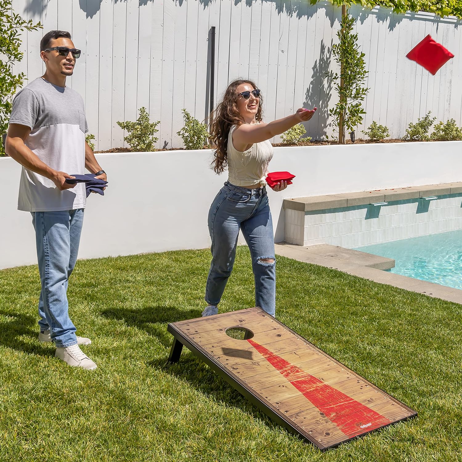 Cornhole board rental set – outdoor yard game rentals Concord NC