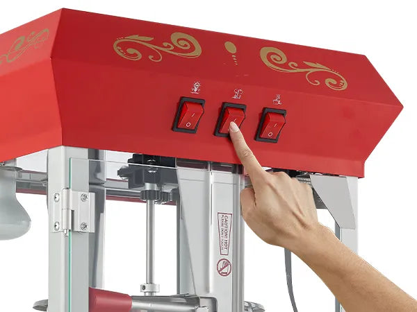Commercial popcorn machine rental dimensions and popcorn output
